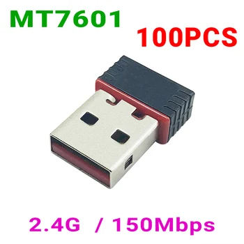 [100 KS] MT7601 WiFi 7601 150Mbps 2.4 GHz 802.11 b/g/n USB2.0 Otočná Bezdrôtové pripojenie USB WiFi Anténa Nové