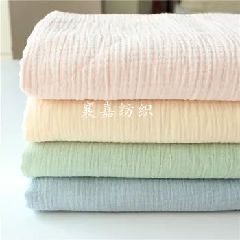 140cmx50cm Bavlna double-layer perlinkové tkaniny tkaniny krepové seersucker detské oblečenie textílie dámske šaty pyžamo textílie
