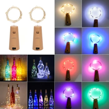 1m 2m 3m LED Fľaša Vína Svetlo String Rozprávkové Vianoce String Svetlá pre Bar Dovolenku Strany Svadobné Vnútorné Vonkajšie Vianočné Dekorácie