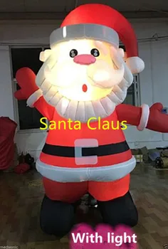 2 m/6.5 ft Santa Claus rozsvietiť Vianočný Airblown Vianoce Nafukovacie Outdoor Záhrada VYSOKEJ KVALITY NE