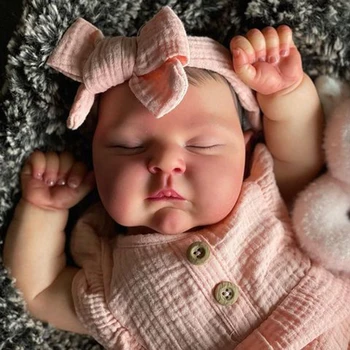 20-Palcový Realisticky LouLou Reborn Bábiky Baby Ručné Realisticky Novorodenca Bábika 3D Kože Viditeľné Žily, Hračky pre Deti Narodeninám