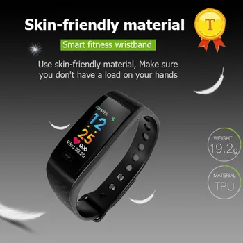 2018 Reálnom čase, tepová frekvencia monitora inteligentný náramok snímač pohybu náramkové hodinky muži ženy smart kapela krvný tlak fitness náramok
