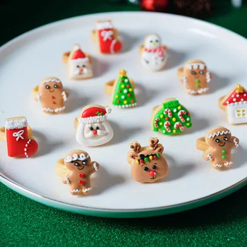 2022 Vianočné Mini Krúžok Biscuit Formy Nastaviť Karikatúra Roztomilý Santa Claus Snehuliak Perník Fondant Cookie Cutter Dieťa DIY Pečenie Nástroj