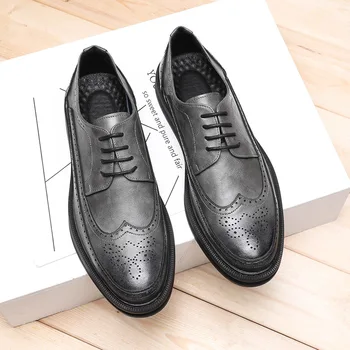 2023 Biela Oxford Topánky Prízvukom Mužov, Kožené Formálne Šaty, Topánky Muž Pohodlné Kancelárske Party Obuv