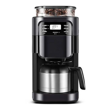 220V 900W 1,5 L kávovar Mr1028 Domácnosti Automatické Kvapkové kávovar Bean Prášok Dual-purpose kávovar