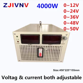 4000W 12/24/36/48/60VDC 0-50 0-80A Výstupný prúd&napätie oboch nastaviteľné Spínacie napájanie AC-DC Laboratórny test