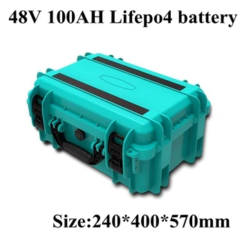48V 100Ah LiFepo4 Lítiová Batéria Vodotesné s BMS pre Golfový Vozík UPS Morských Domov Úložný Systém Loďou, Solárny Systém+10A