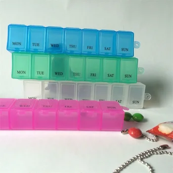 7 Dní Prenosné Prenosné Malé Medicíny Box Organizátor Sub-varenie Box Mini-pill Medicíny Box Sub-balenie Tabletiek Úložný Box Mriežky