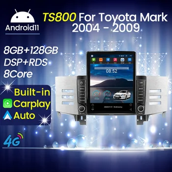 8+128G Android 11 Obrazovka Auto Multimediálny Prehrávač Pre Toyota Mark X 1 X120 2004 - 2009 Rádiový Navigačný Stereo Č 2din 2 Din