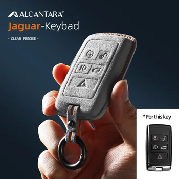 Alcantara kvalitné Tlačidlo Prípade Kryt Držiak na Smart Key Taška Príslušenstvo Pre Jaguar XEL XJL XFL F-TEMPO XF