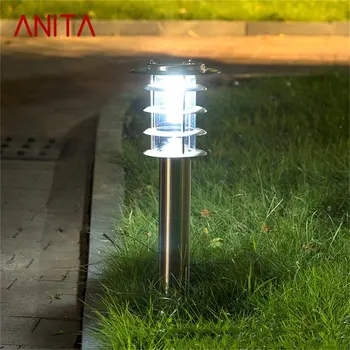 ANITA Vonkajšie Slnečné Trávnik Lampa Moderné LED Vodotesný, Terasa, Záhradné Svetlo pre Domáce Veranda, Vila