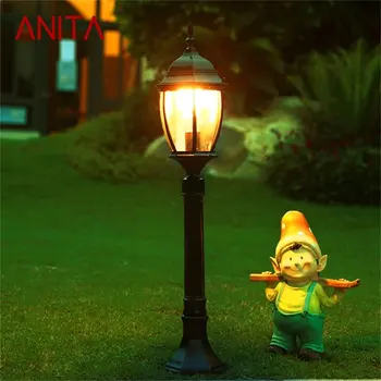 ANITA Vonkajšie Trávnik Svetlo Retro Záhradné Lampy, Svietidlá LED Vodeodolné IP65 Domov Dekoratívne pre Dvore