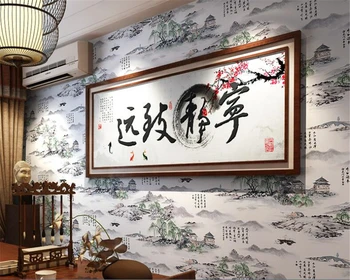 beibehang abstraktných de parede Reštaurácia Reštaurácia Vstup Čínsky Štýl, Atrament Klasické Tapety Čínsky krajinomaľbou behang