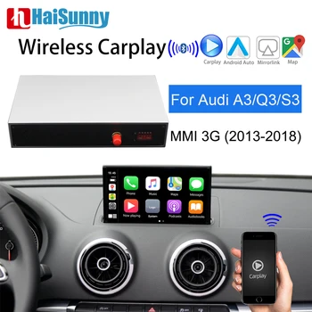 Bezdrôtové CarPlay Retrofit Pre Audi A3 Q3 S3 8P 8V 8I 8U MMI 3G Podpora Auto Zadnej strane Obrazovky Multimédiá Auto play Dekodér Pre Audi