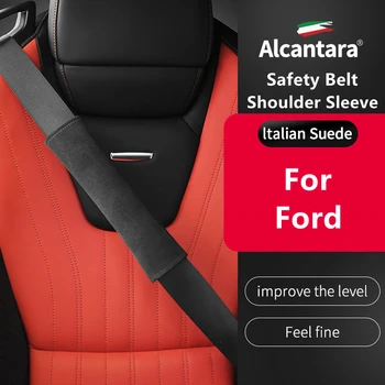 Bezpečnostný Pás Rameno Pre Ford Kryt Na Ochranu Pásov Čalúnenia Pad Alcantara Auto Interiérové Doplnky