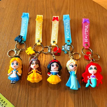Disney Elsa Snow White Princezná Prívesok Na Taška Páry Auto Prívesok Prívesok Taška Na Príslušenstvo, Kľúč Peňaženky Roztomilá Hračka Narodeninám