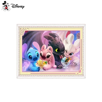 Disney ' Lilo & Stitch Cross Stitch Súpravy, Ako Vycvičiť Draka Výšivky Cartoon Bezzubej Vytlačené Plátno Deti Izba Dekor