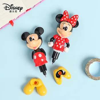 Disney Mickey Minnie 3d Stojan na Pero Ornament Kubických Modelovanie Pero, Kreatívne Študent Guľôčkové Pero