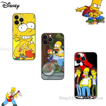 Disney Simpsonovci Homer Marge Telefón puzdro pre iPhone 14 13 12 iPhone 11 Pro Max XR XS Max 8 Plus Prispôsobiteľné Ochranný Kryt