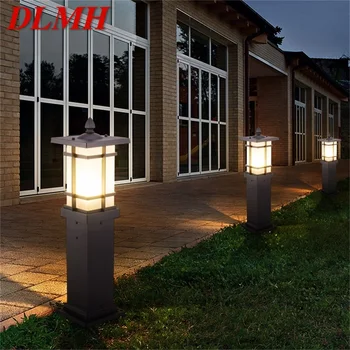 DLMH Vonkajšie Trávnik Lampy Solárne LED Vodotesný Moderné, Terasa, Záhradné Svetlo Pre Domáce Verandu, Záhradu, Vila