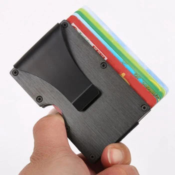 Farebné Kovy Kreditnej Karty, Držiak S RFID Anti-vedúci Mini Business Peňaženka Pre Mužov, Ženy držiteľa Karty Porte Carte Muž Peňaženky