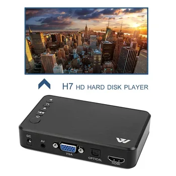 Full HD Multimediálny prehrávač Mini automatické prehrávanie Full HD 1920x1080 kompatibilný s HDMI VGA, AV, USB jednotku Pevného Disku, SD/SDHC/MMC karty F10 ExternalPlayer