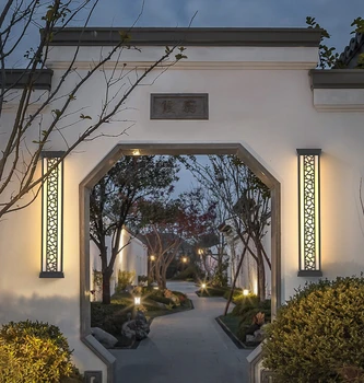 Imitácia mramoru nástenné svietidlo nepremokavé vstupnou bránou predné svetlo villa vonkajšie nástenné svietidlo new Čínsky štýl nástenné svietidlo