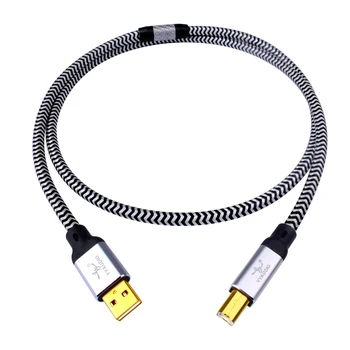 Inovovaná verzia OFHC postriebrený HiFi kábel USB Dekodér zvuková karta pripojenie kábla DAC údaje line