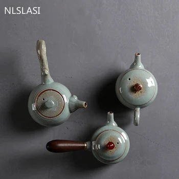 Japonský štýl Keramiky Strane Rukoväť Teapots Ručné Filter Kanvica na Mieru Čajový Obrad Dodávky Kravatu Guanyin Čaj Hrniec 190ml