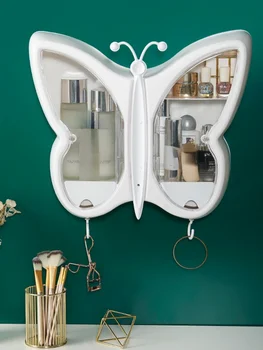 Las mujeres sk forma de mariposa montado en la porovnanie Caja de almacenaje para maquillaje diamante-libre caja de almacencoCD