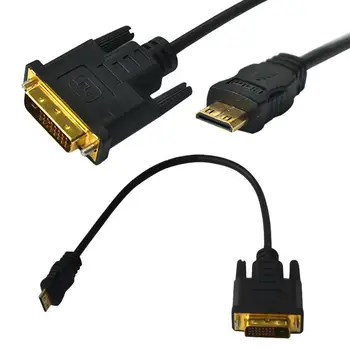 Mini HDMI kompatibilný s DVI 24+1 verejného pripojenie Mini HDMI na DVI s vysokým rozlíšením, pripojenie kábla 0,3 m