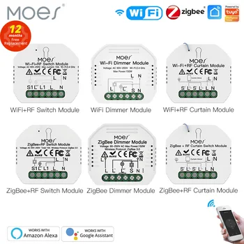 MOES Smart WiFi, ZigBee Switch Modul Stmievač Opony Prepínač Inteligentný Život Aplikáciu Diaľkové Ovládanie Alexa Domovská stránka Google Ovládanie Hlasom