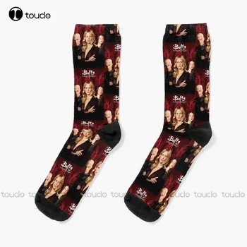 Najpredávanejšie Buffy The Vampire Slayer Ponožky Softball Ponožky 360° Digitálna Tlač Dizajn Roztomilé Ponožky Nové Populárne Zábavné Dar