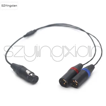 NEUTRIK XLR 3-Pin Female na 2*NEUTRIK XLR 3-Pin Male Audio Kábel Jeden-na-dvoch Audio Kábel