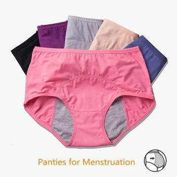 Nohavičky pre Menštruácie Mid-vysoký Pás Menštruačné Nohavičky Plus Veľkosť Culottes Menstruelles Femme Nepresakuje Culottes Menstruelles