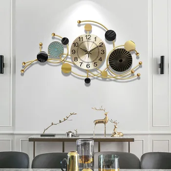 Nordic módne svetlo luxusné závesné nástenné hodiny obývacia izba domácnosti atmosfére osobnosť visí sledovať stlmiť dekoratívne