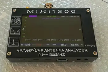 Nový Upgrade Mini1300 4.3 palcový 0.1-1300mhz HF/VHF/UHF Anténa Analyzer Kapacitný Dotykový Displej