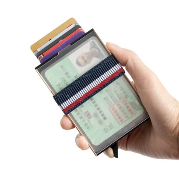Obchodné ID Karty Prípade Unisex Kovové RFID na Ochranu Karty Peňaženky Hliníkové Automatické kontextové Banky, Kreditné Karty, Držiak Pre 10 Kariet