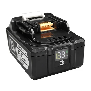 Ochranné Dosky+Batéria Plastový kufrík S Digitálnym Displejom Diely, Príslušenstvo, Makita 18V BL1860 BL1850 BL1830