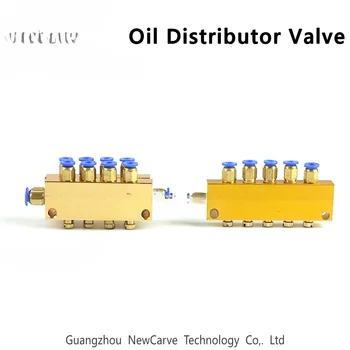 Olej Distribútor Ventil 1/2 Vstup 2-12outlet Pre CNC Rytie Stroj Mazania NEWCARVE