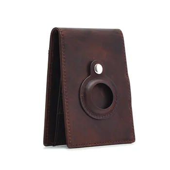 Originálne Kožené RFID Peňaženky pre AirTag Muži Ženy Klip Peniaze Držiteľa Karty Apple Vzduchu Značky Peňaženky, Peňaženky