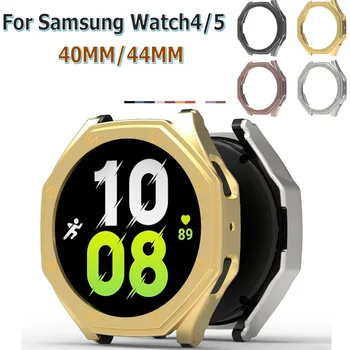 Pokovovanie Sledovať Prípade Chránič Kryt Pre Samsung Watch4/Watch 5 40 MM/44 MM Inteligentný Náramok Kapela Rám rám pre Samsung Watch5 Shell