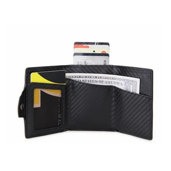 Pop-Up Úver ID Karty Prípade RFID na Ochranu PU Kožené Peňaženky s Priestor pre bankovky a Mince pre Mužov, Ženy Banka Držiteľa Karty