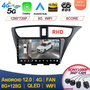 pre Honda CIVIC RHD Hatchback Pravej Ruke Jazdy 2012-2017 4G Auto Stereo Rádio Multimediálny Prehrávač Videa Navigácie GPS Vedúci Jednotky