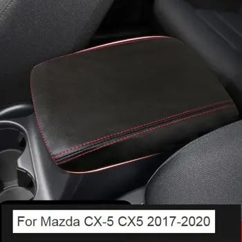 Pre Mazda CX-5 CX5 2017 2018 2019 2020 Mikrovlákno Kožené auto Centrum Opierkou konzoly zábradlia obal interiéru vozidla
