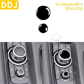 Pre Mazda MX-5 MX5 2016-2020 Príslušenstvo Piano Black Plastov Interiéru Vozidla Multimediálne Tlačidlo Krytu Výbava Dekorácie-Nálepky