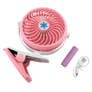 Prenosné USB Ventilátor Vzduchu, Chladenie Ventilador Nabíjateľnú Batériu Mini Oscilačný Klip Vzduchu Chladič Na Stôl Ružová/Modrá