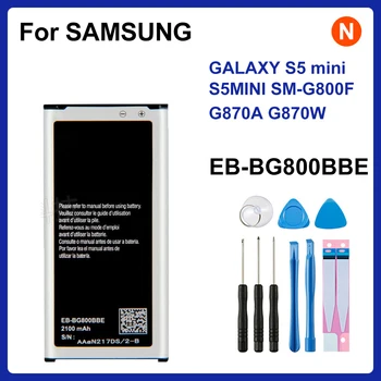 SAMSUNG Pôvodnej EB-BG800BBE EB-BG800CBE 2100mAh Batérie Pre Samsung GALAXY S5 mini S5MINI SM-G800F G870A G870W Mobilný Telefón