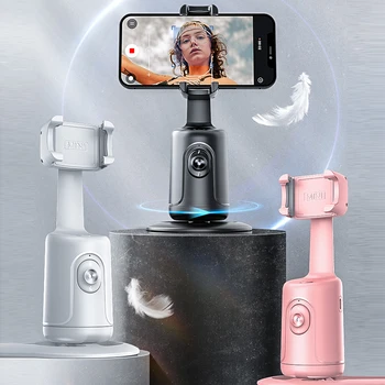 Smart 360° Automatická detekcia tvárí Gimbal Ploche Selfie Stabilizátor s Nastaviteľným Objektívom Telefón Držiak na Telefón Vlog Živé Vysielanie