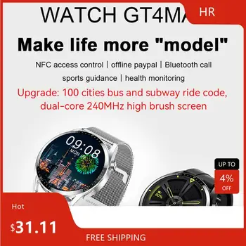 Smart Hodinky GT4 Max 1.5 palcový Displej Bluetooth Hovor NFC AI Hlas Bezdrôtové Nabíjanie Muži Ženy Tracker Fitness Náramok Smartwatch